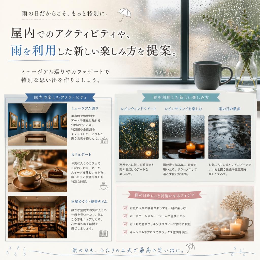 梅雨時期のデートアイデア