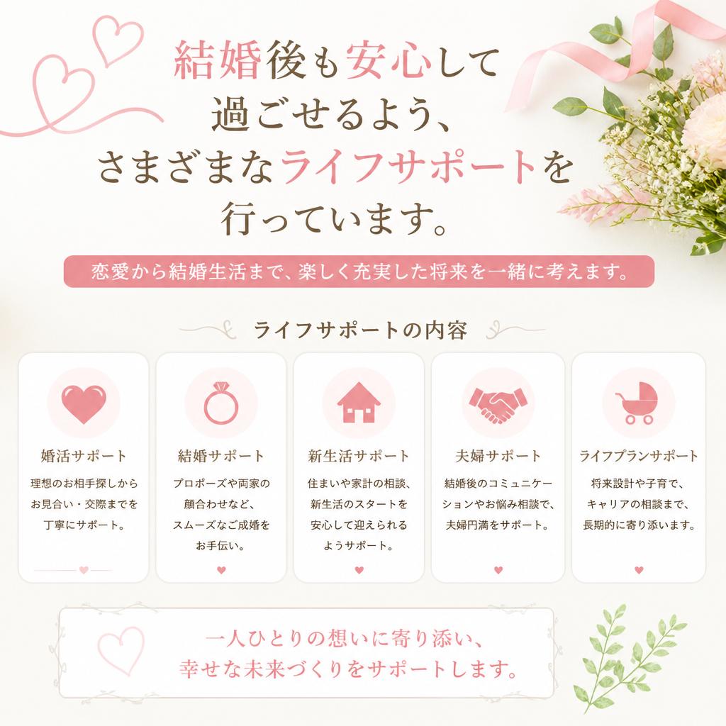 結婚後も続くサポート体制