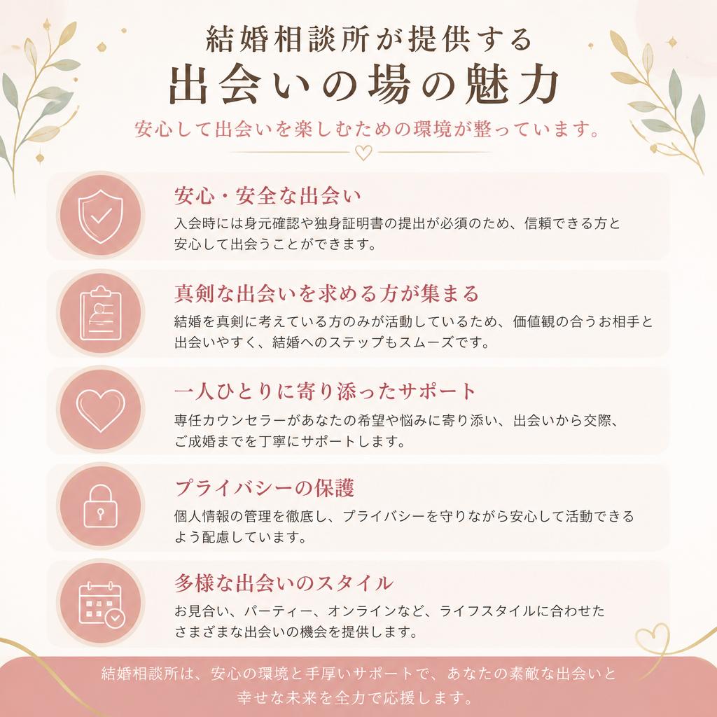 出会いの場としての結婚相談所