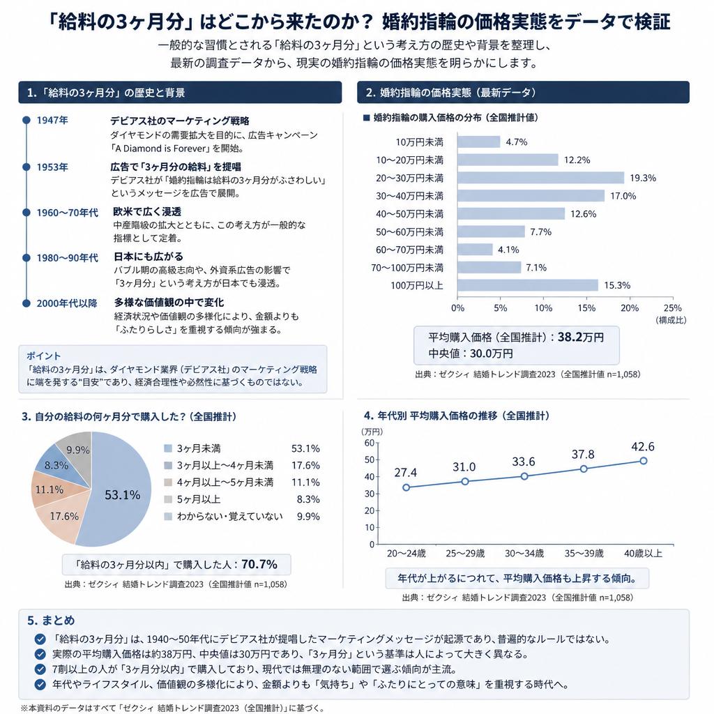 2. 給料の3ヶ月分は本当に妥当？