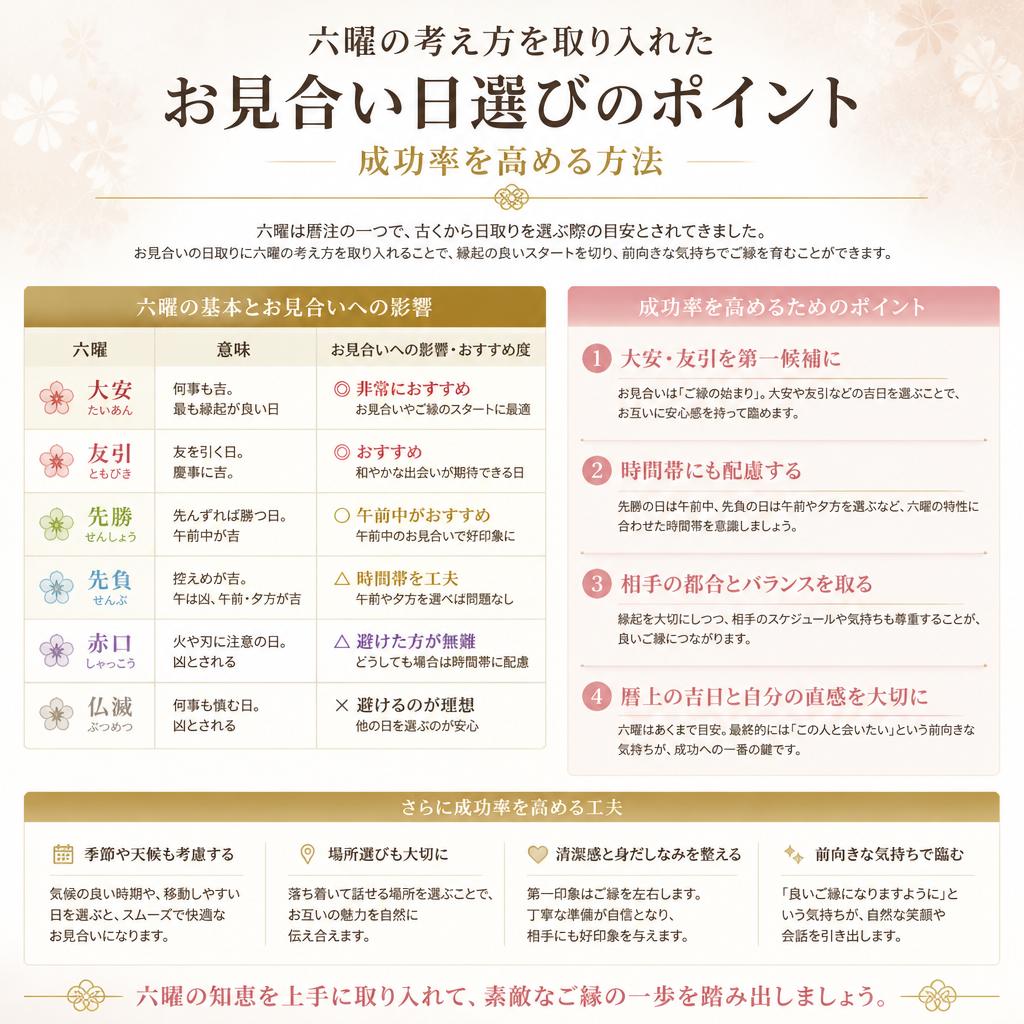 4. 六曜を活用したお見合い日選び