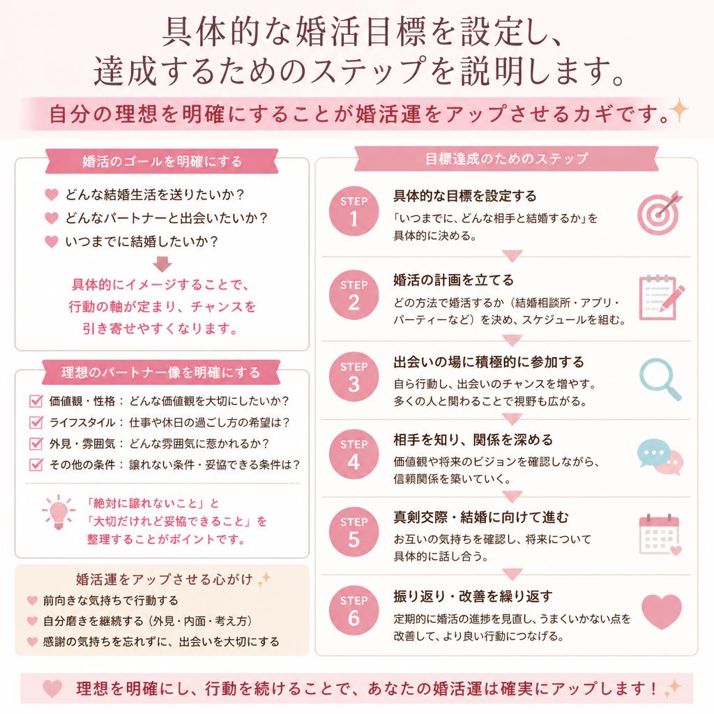 成功する婚活のための目標設定法