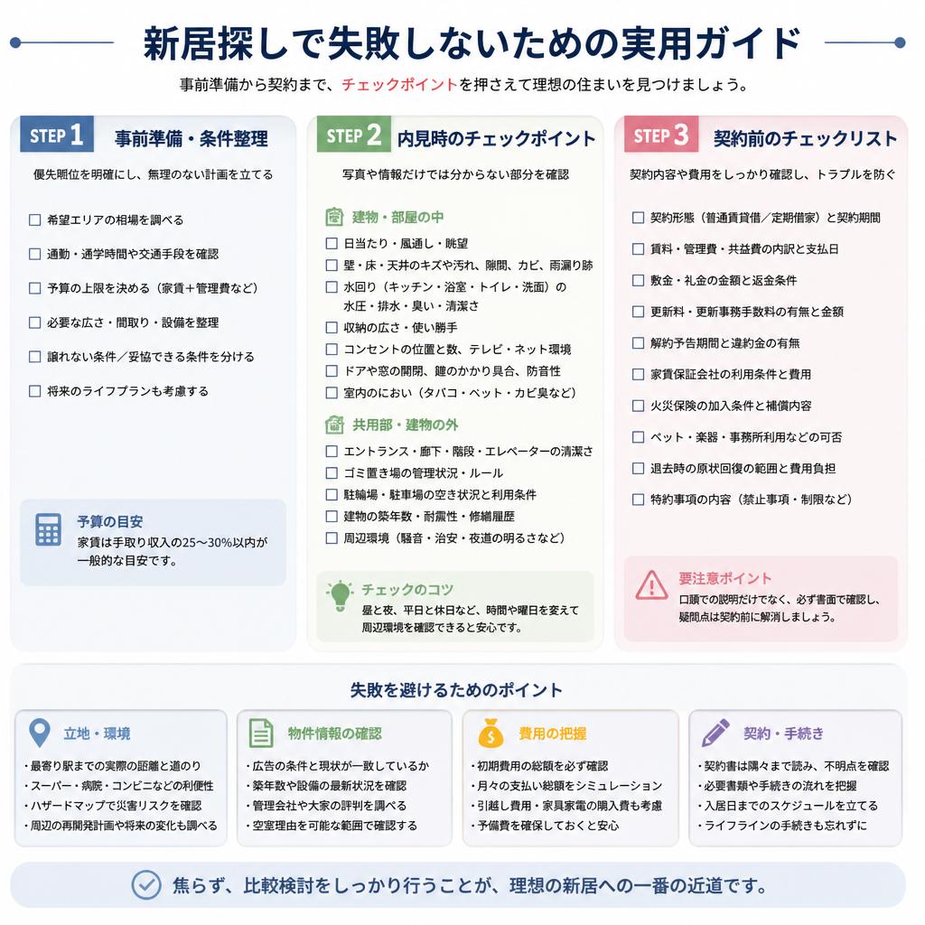 4. 失敗しない新居探しのステップ