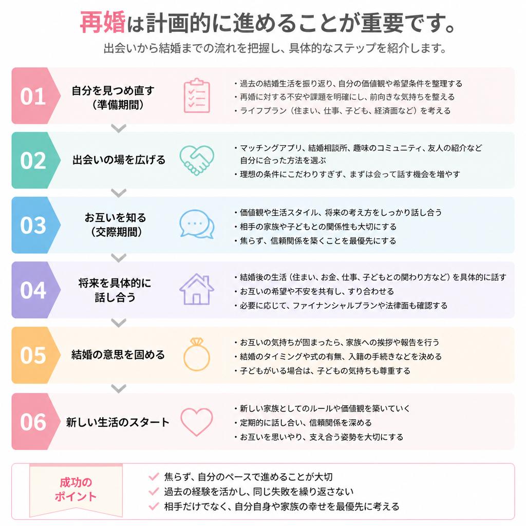 再婚に向けた現実的なステップ