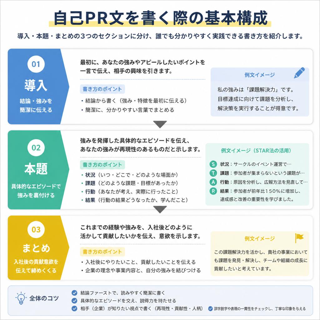 2. 魅力的な自己PR文の基本構成