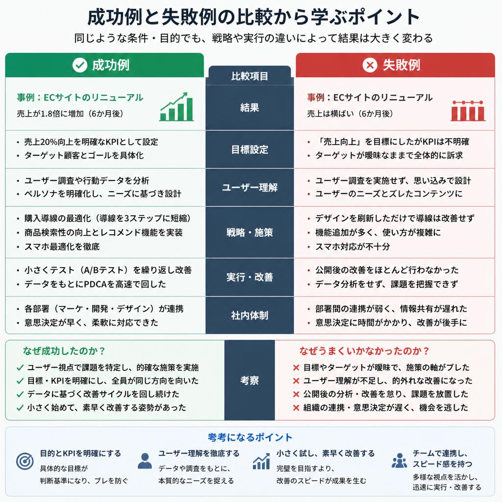 5. 成功例と失敗例の比較