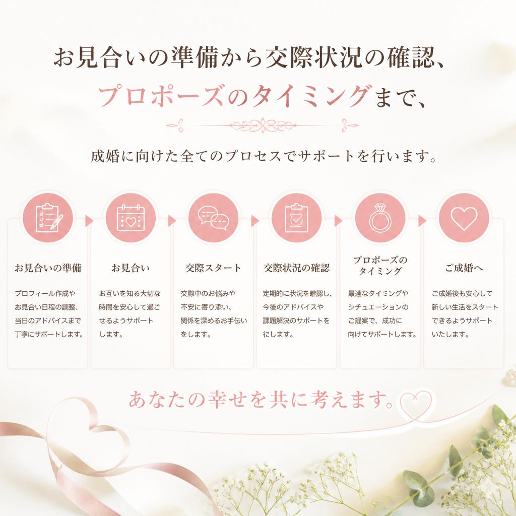 婚活から成婚へ、心強いサポート