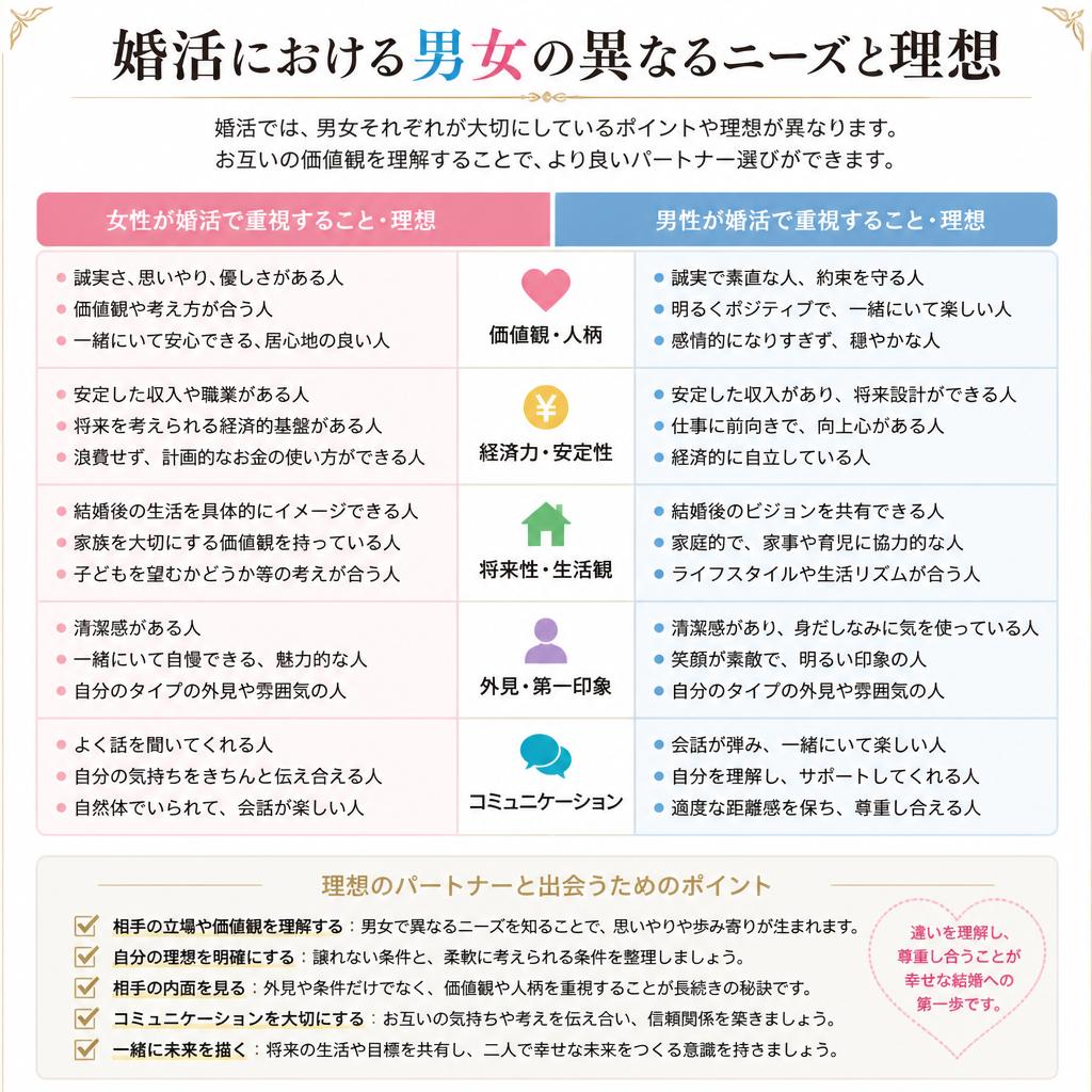 5. 男性と女性の婚活の違い