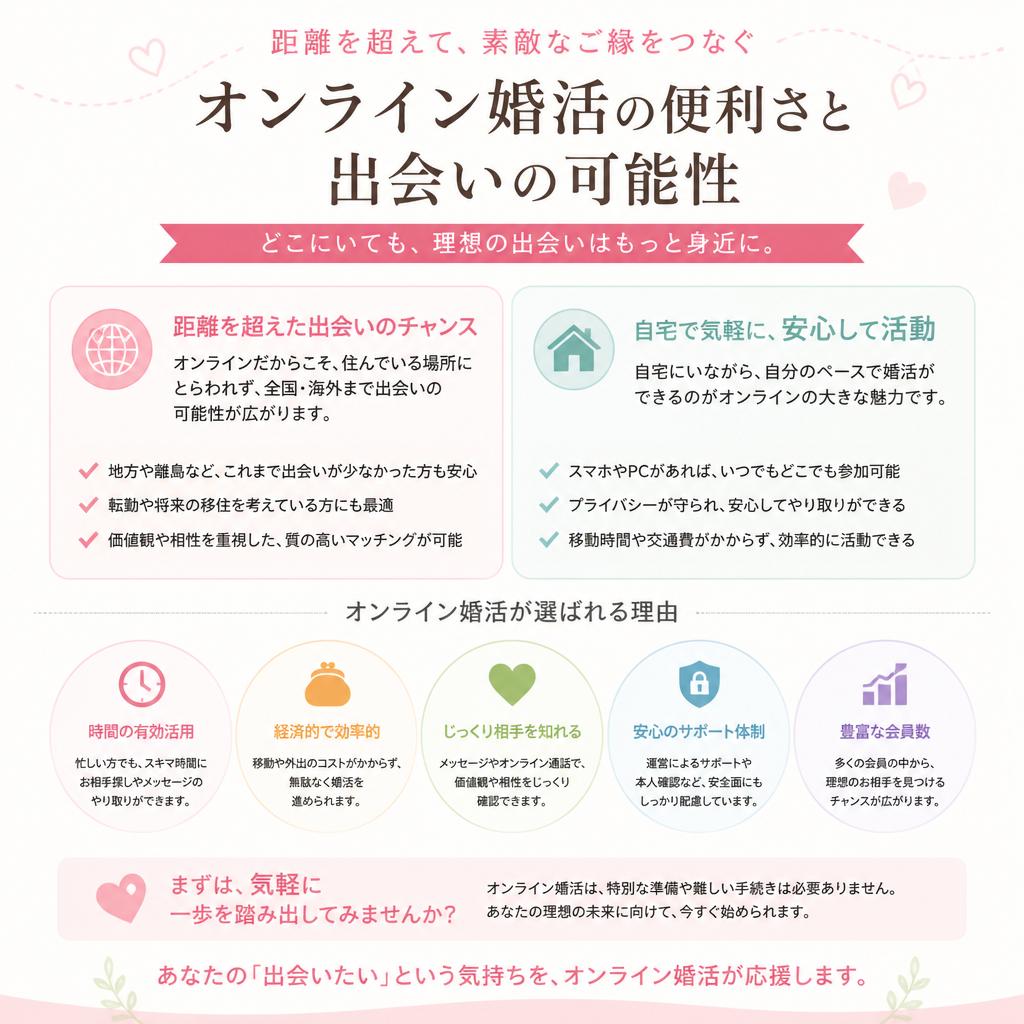 オンライン婚活のメリット