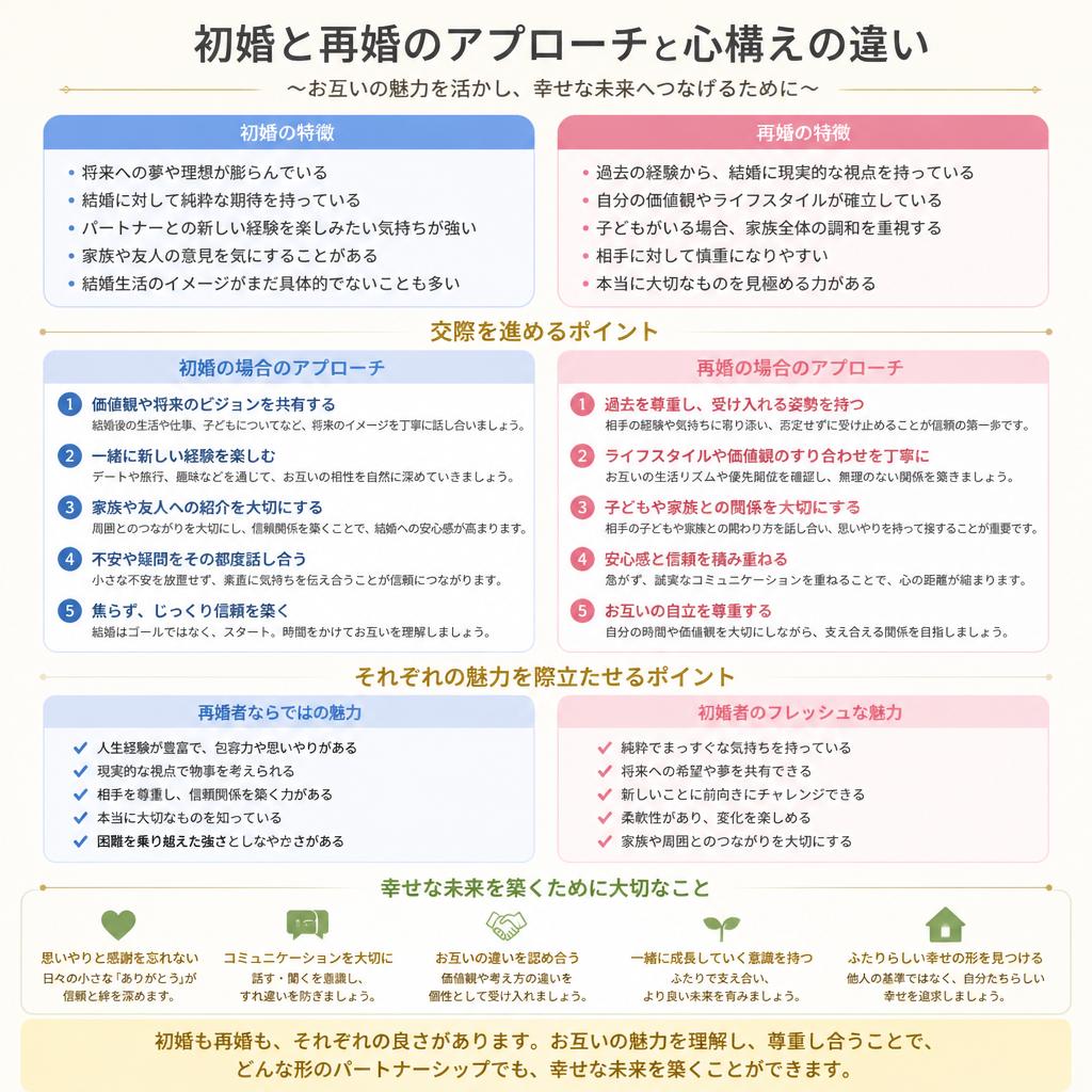 初婚・再婚の違いとメリット
