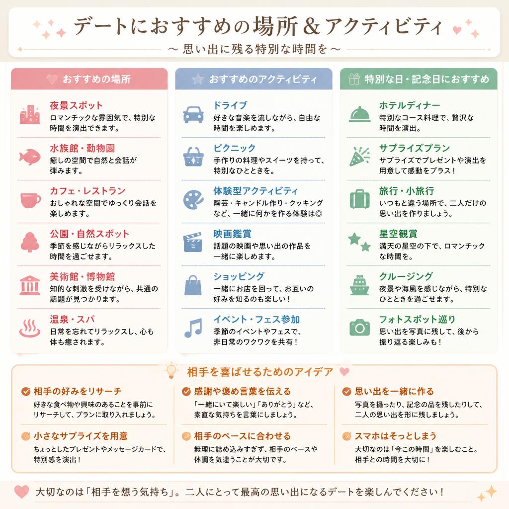 4. 素敵なデートプランの提案