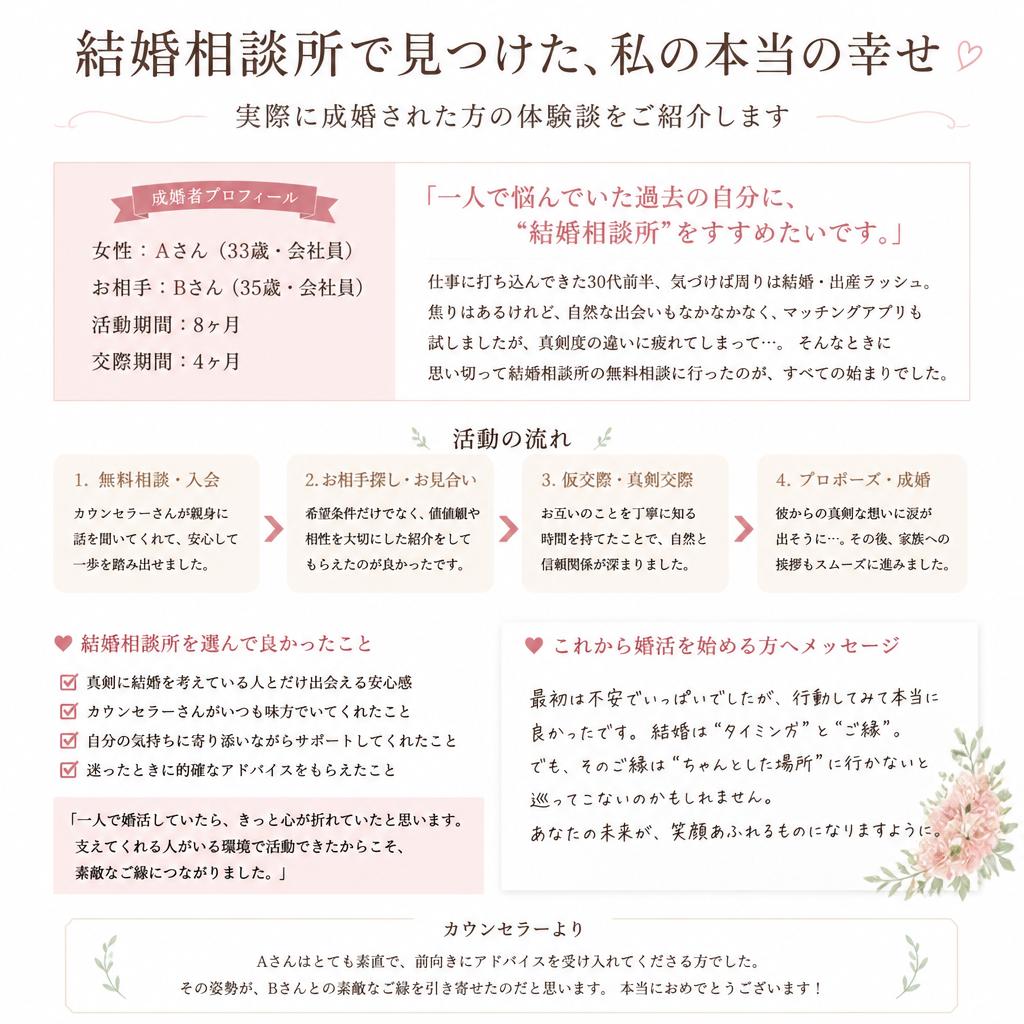 5. 成婚の成功事例に学ぶ