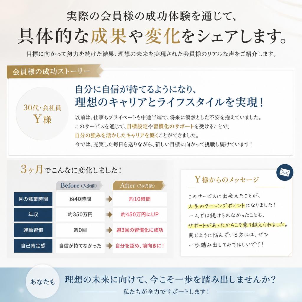 5. 会員様の成功体験