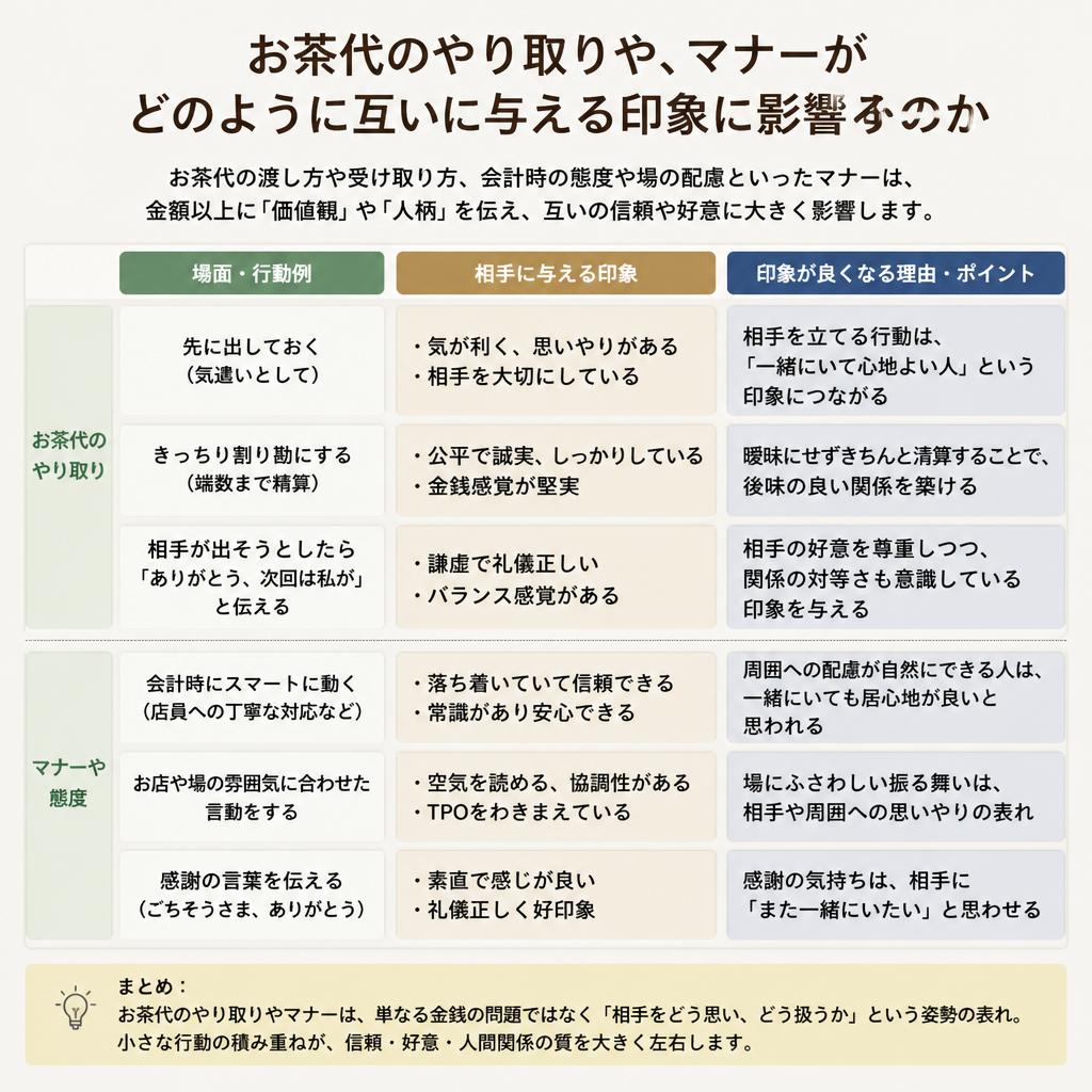 5. マナーがもたらす印象