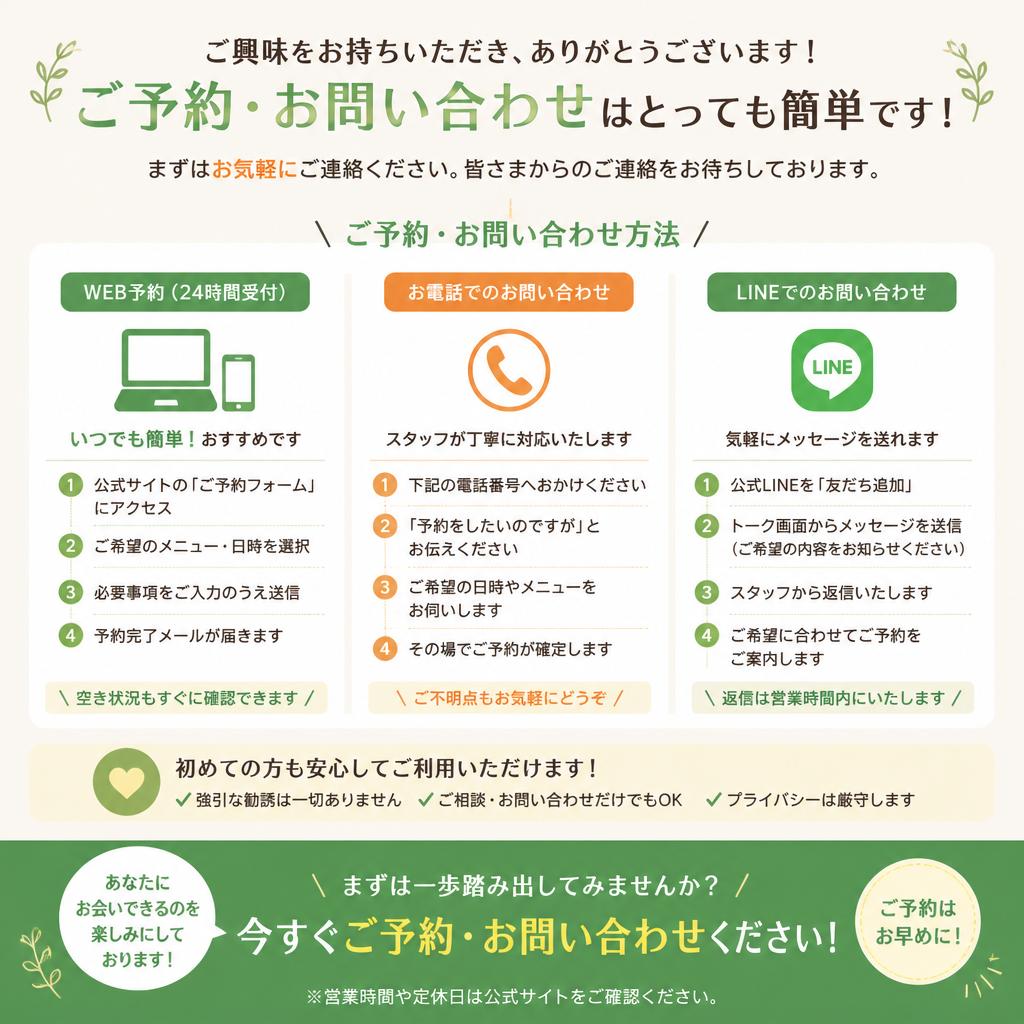 今すぐお問い合わせを！