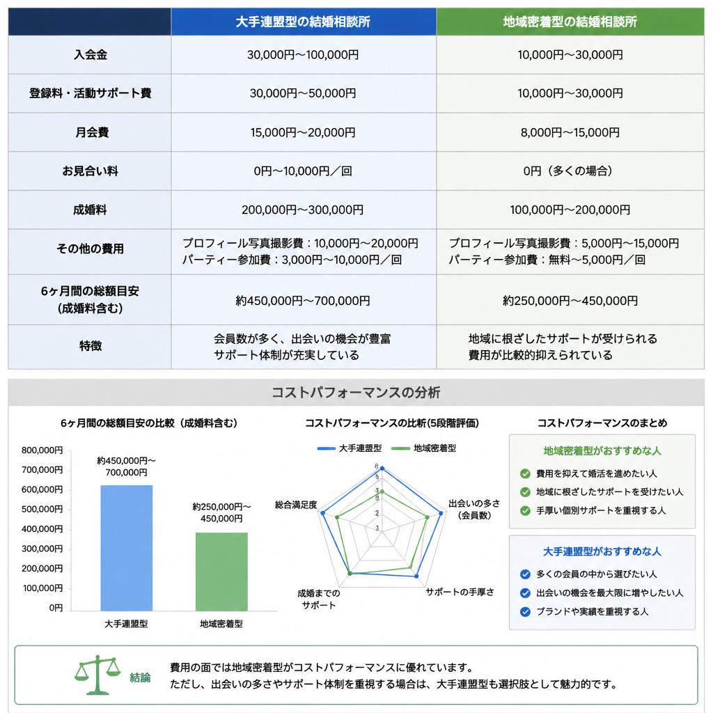 4. 大手と地域密着型、費用面の違い